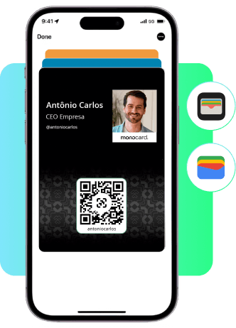 cartão de visita  no Google e apple wallet