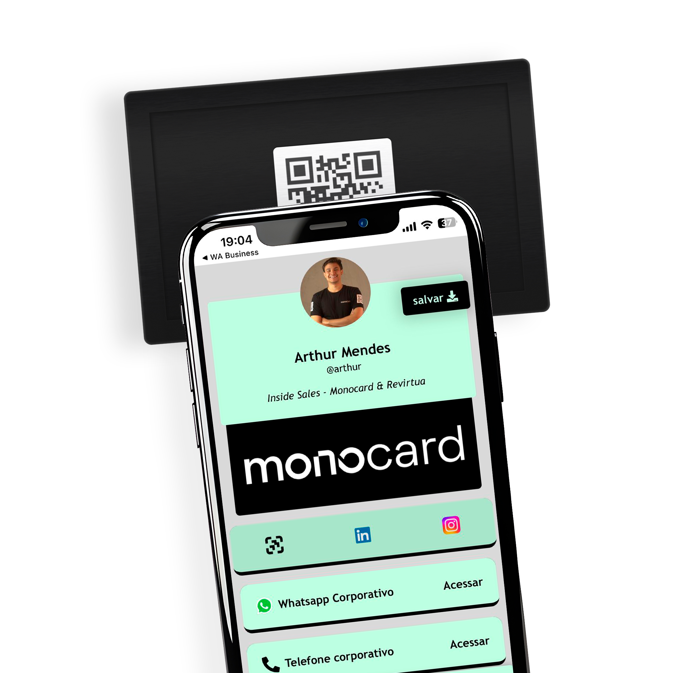 Metal Monocard Personalizado - MONOCARD03